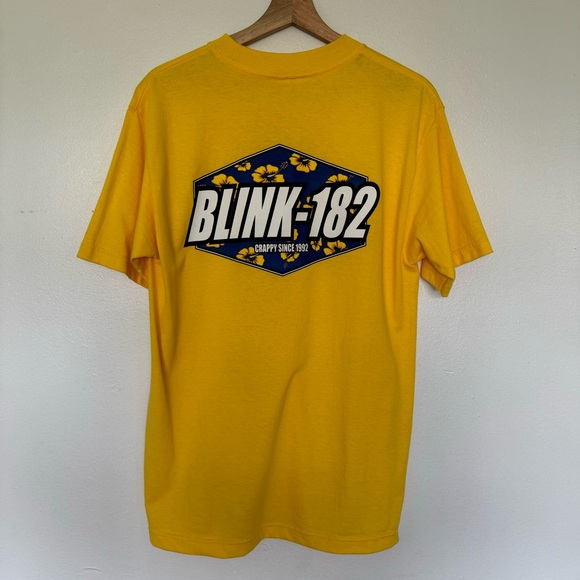 Vintage 90s Blink 182 T-Shirt Mens Medium Crappy Since 1992 Music Band Tour Tee - Picture 1 of 9
